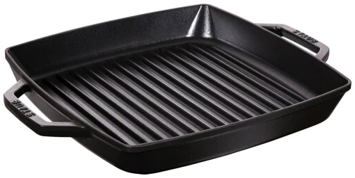 Gietijzeren Grillpan Zwart 28x28cm Staub Grillpan Zwart 28x28cm