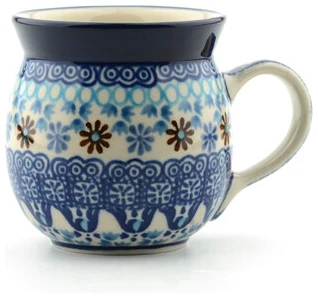 Mug Farmer Blue Coral 240ml Bunzlau Castle Boeren mok-Blue-Coral-240ml