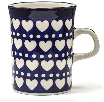 Mug Straight Blue Valentine 250ml Bunzlau Castle Rechte mok-Blue-Valentine-250ml