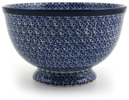 Bowl on Foot Indigo 4100ml Bunzlau Castle Kom-op-voet Indigo-4100ml