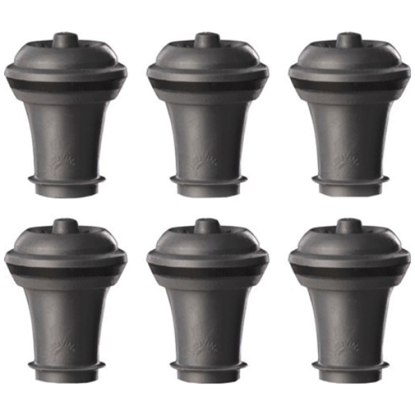 Vacu Vin Vacuum Wijndop Grijs-6-stuks