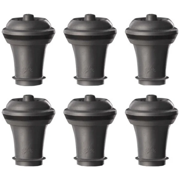 Vacu Vin Vacuum Wijndop Grijs-6-stuks