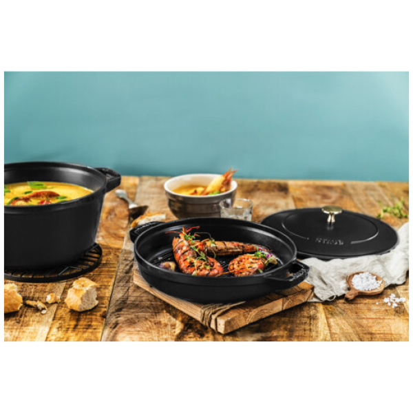 Staub Cocotte en Grillpan-26cm