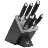 Zwilling All Star Messenblok met Slijpfunctie 7 delig Zwilling All Star Messenblok met Slijpfunctie-7-delig
