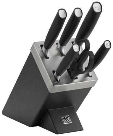 Zwilling All Star Messenblok met Slijpfunctie 7 delig Zwilling All Star Messenblok met Slijpfunctie-7-delig