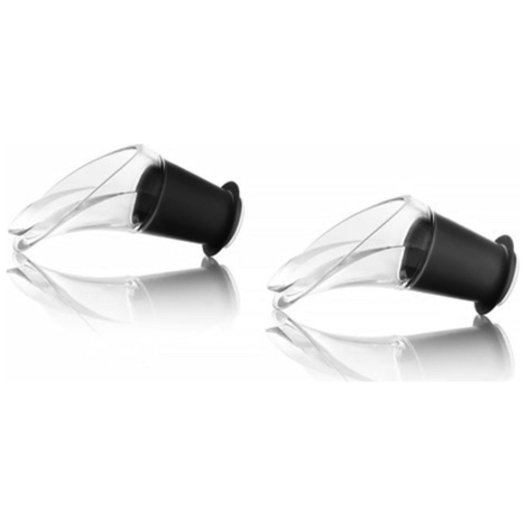 Vacu Vin Wijnschenker Crystel Zwart 2 stuks Vacu Vin Wijnschenker Crystel Zwart-2-stuks