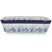 Bunzlau Castle Ovenschaal rechthoekig-Blue-Garden-1880ml