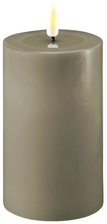 Deluxe Homeart LED Kaars D7.5xH12.5cm Sand Deluxe Homeart LED Kaars D7.5xH12.5cm-Sand