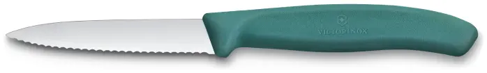 Victorinox Groente Schilmesje Swiss Classic Gekarteld Groen 8cm 1 Victorinox Groente-Schilmesje Swiss Classic-Gekarteld-Groen-8cm