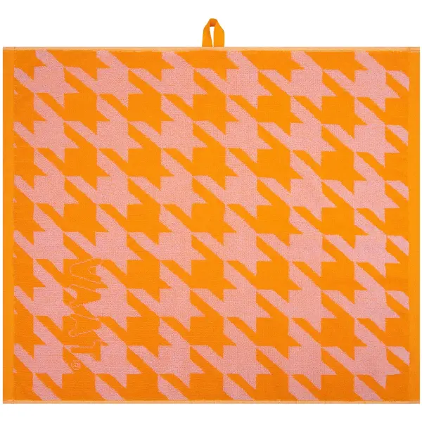 VAAT Thee-en-Keukenhanddoek-Giftset Pied-de-Poule Roze-Oranje - Afbeelding 5