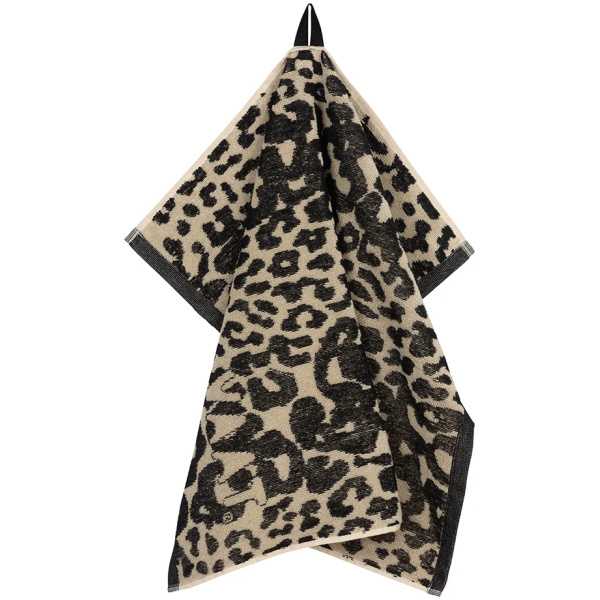 VAAT Thee-en-Keukenhanddoek-Giftset Leopard Zwart-Zand-Goud - Afbeelding 3