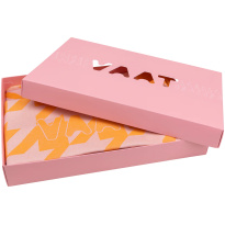VAAT Thee-en-Keukenhanddoek-Giftset Pied-de-Poule Roze-Oranje