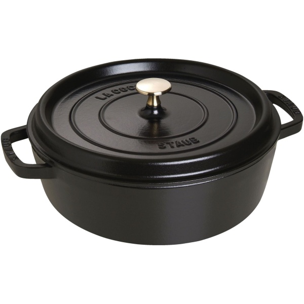 Staub Braadpan Laag Zwart-28cm