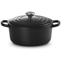Le Creuset Braadpan Signature Matzwart-22cm
