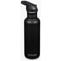 Klean Kanteen Drinkfles-Classic-Narrow 800ml-Flipsportdop-Zwart