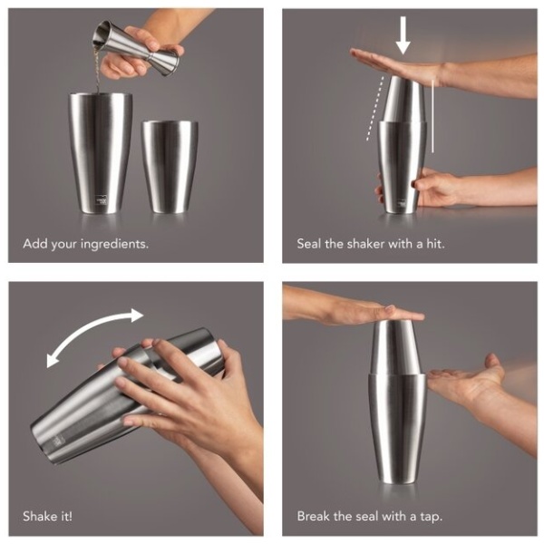 Vacu Vin Tin-on-Tin Cocktailshaker-700-500ml - Afbeelding 2