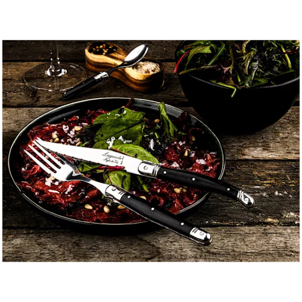 Laguiole Style-de-Vie Premium-Line Steakmessen Zwart 6-stuks - Afbeelding 2