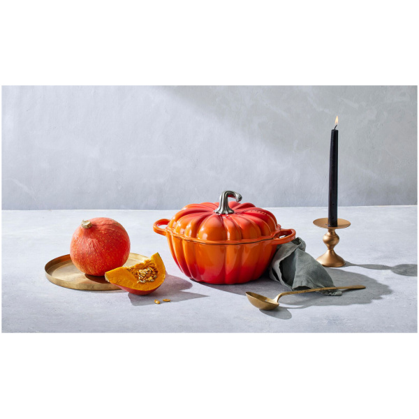 Le Creuset Braadpan Pompoen Oranjerood-24cm - Afbeelding 2