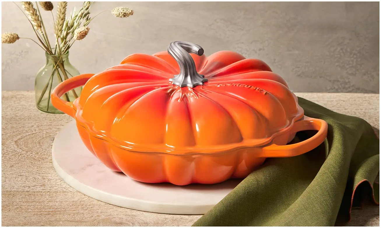 CI1338 HALLOWEEN 8 Le Creuset Campagnard Pompoen Oranjerood-28cm - Afbeelding 3