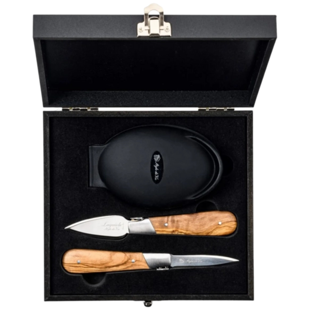 Laguiole Style de Vie Luxury Line Oester Geschenkset Olijfhout Laguiole Style-de-Vie Luxury-Line Oester Geschenkset Olijfhout