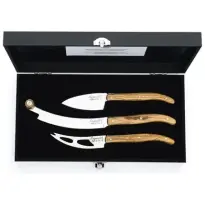 Laguiole Style-de-Vie Luxury-Line V2 Kaasmessenset Olijfhout 3-delig
