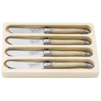 Laguiole Style-de-Vie Premium-Line Botermessen Parelmoer 4-stuks