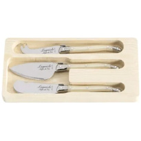 Laguiole Style-de-Vie Premium-Line Kaasmessenset Parelmoer 3-delig