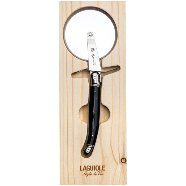 Laguiole Style-de-Vie Premium-Line Pizzasnijder Zwart