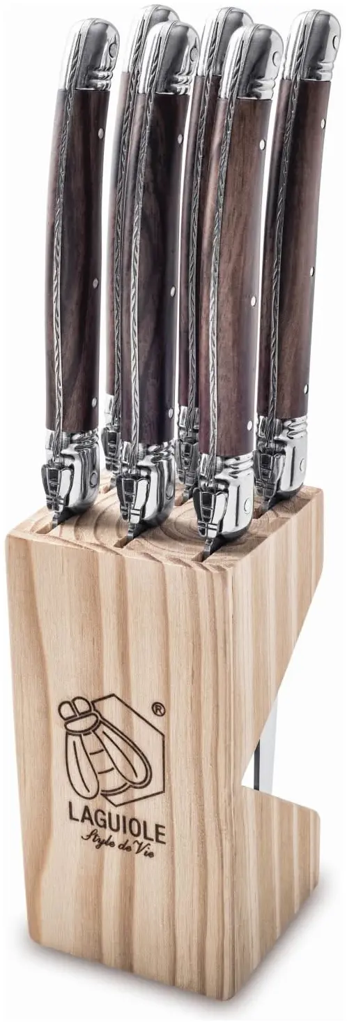 Laguiole Style de Vie Premium Line Steakmessen Dark Wood 6 stuks Laguiole Style-de-Vie Premium-Line Steakmessen Dark Wood 6-stuks