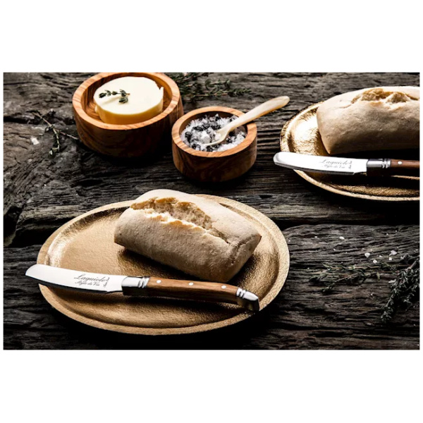 Laguiole Style-de-Vie Luxury-Line Botermessen Olijfhout 4-stuks - Afbeelding 3