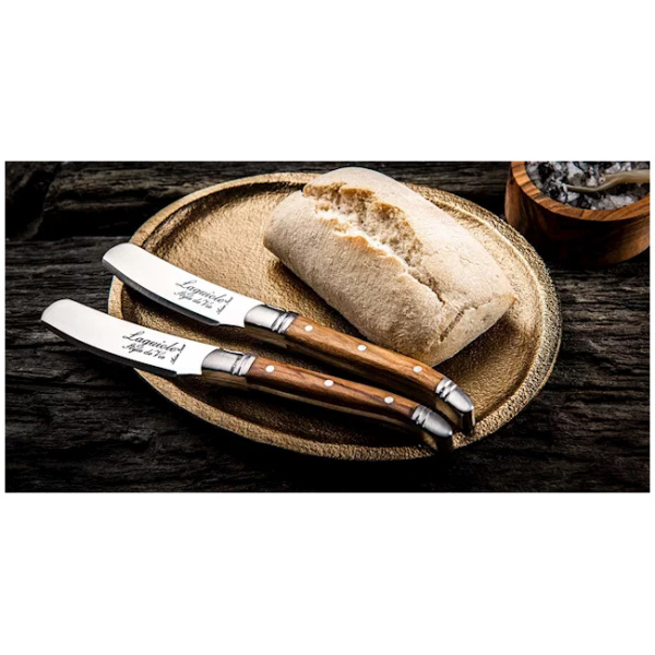 Laguiole Style-de-Vie Luxury-Line Botermessen Olijfhout 4-stuks - Afbeelding 5