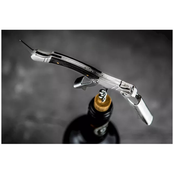 Laguiole Style-de-Vie Luxury-Line Kurkentrekker Zwart Pakkahout - Afbeelding 2