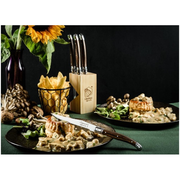 Laguiole Style-de-Vie Premium-Line Steakmessen Dark Wood 6-stuks - Afbeelding 2