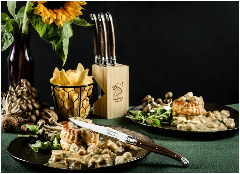 laguiole style de vie steakmessen dark wood premium line steakmessen 8718719303863 1 8premdarkwood Laguiole Style-de-Vie Premium-Line Steakmessen Dark Wood 6-stuks - Afbeelding 2