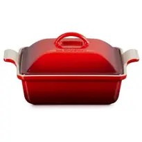 Le Creuset Heritage Ovenschaal met deksel-Kersenrood-23cm