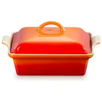Le Creuset Heritage Ovenschaal met deksel-Oranjerood-23cm