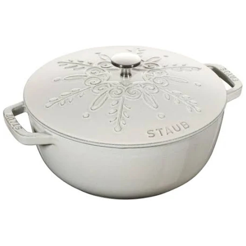 Staub Braadpan Snowflake White Truffle 24cm Staub Braadpan Snowflake White-Truffle-24cm
