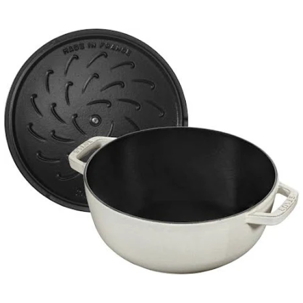 Staub Braadpan Snowflake White-Truffle-24cm - Afbeelding 3