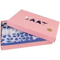 VAAT Thee-en-Keukenhanddoek-Giftset Leopard Blauw-Grijs-Zilver