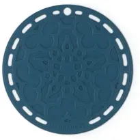 Le Creuset Onderzetter Bloemmotief-Deepteal