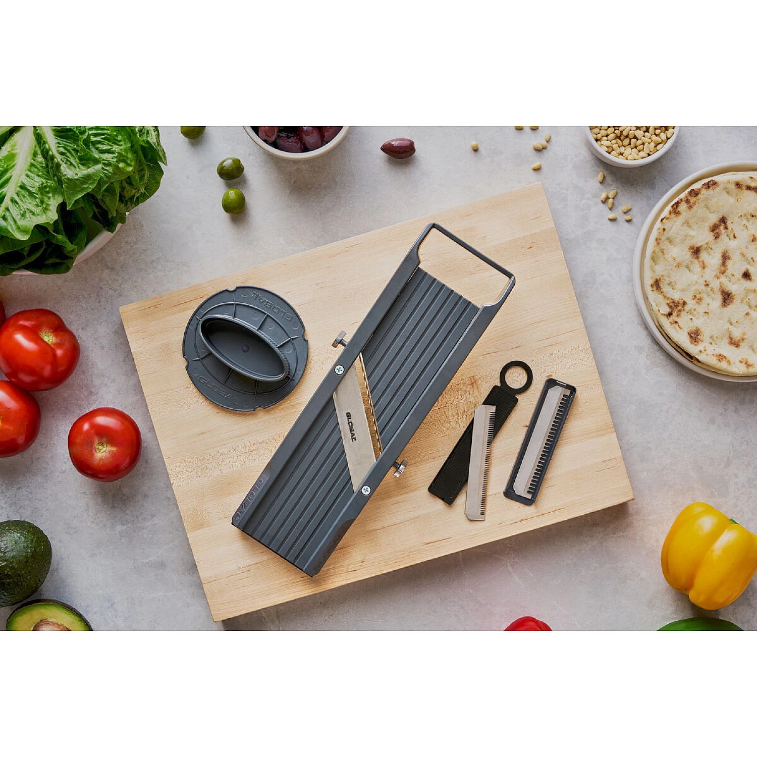 gsl 64 bc global mandolin slicer gsl 64 bc image complete set 79684 c 1500x1500 1 Global Mandoline-95mm - Afbeelding 2