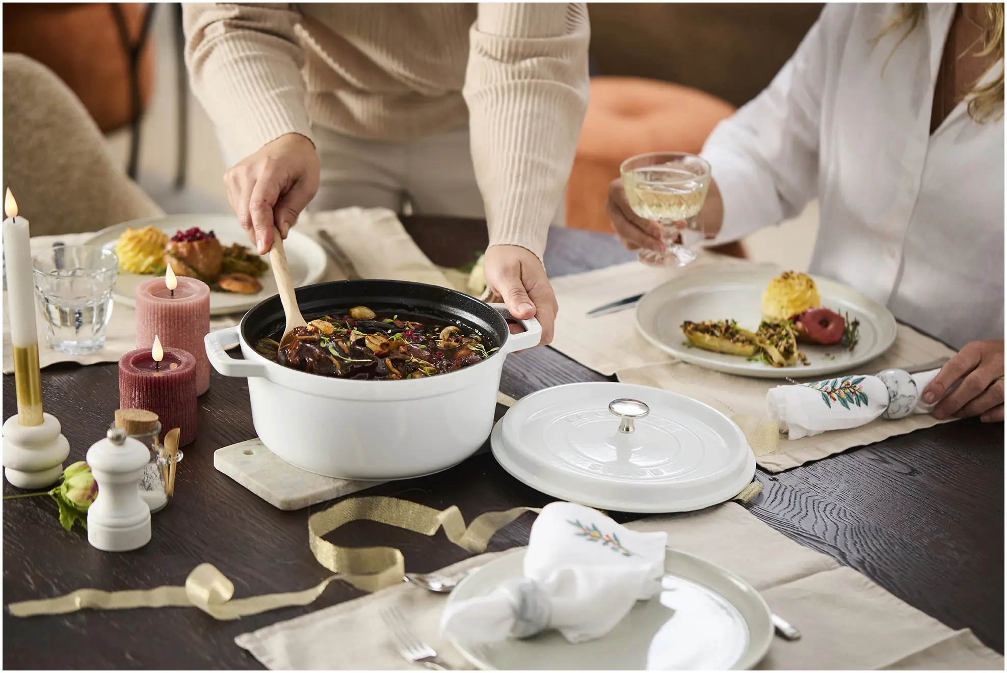 staub cocotte wit 2 Staub Braadpan Wit-26cm - Afbeelding 2