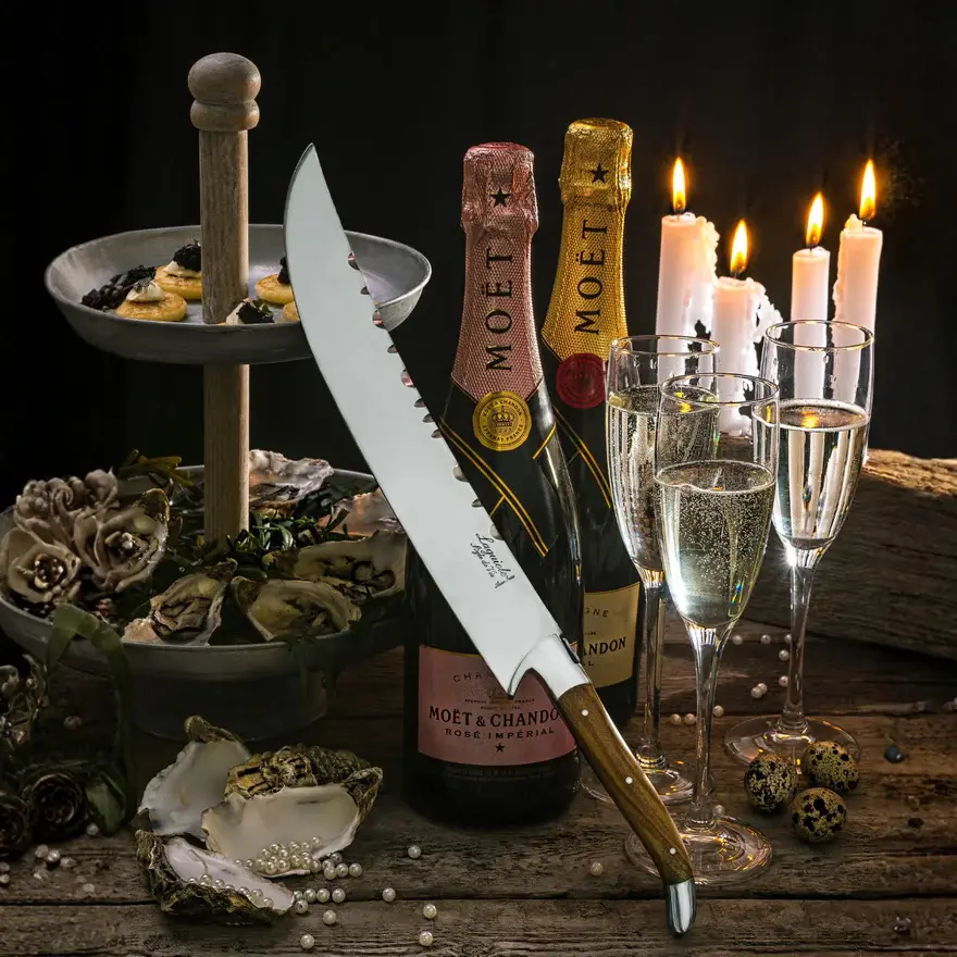 K10420 ChampagnesabelLuxuryLineOlijfhout Laguiole Style-de-Vie Champagnesabel Olijfhout - Afbeelding 3